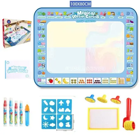 Tapis Dessin EnfantTapis Doodle MatteTableau de PeintureCadeaux de Jouets éducatifs pour Garçons Filles de 3 Ans et Plus