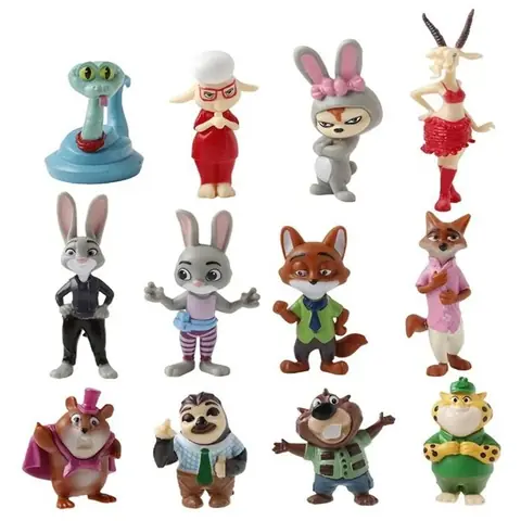 Figurines Zootopie – Jouets Enfants – Lot 12 Pièces – Univers Disney