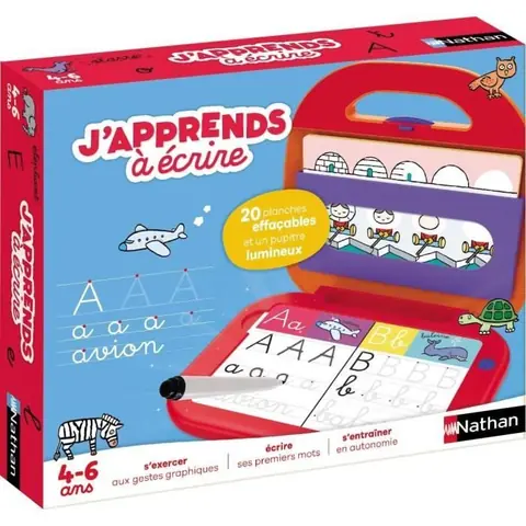 Jeu éducatif - NATHAN - Japprends à écrire 2.0 - Gestes préparatoires et apprentissage des lettres