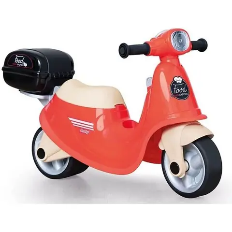 Smoby - Porteur Scooter Food Express - Pour Enfant Dès 18 Mois - Roues Silencieuses - Porte-Bagage - Mallette Amovible