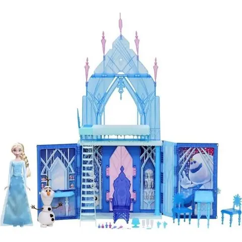 DISNEY LA REINE DES NEIGES 2 - Palais de glace dElsa - Poupées Elsa et Olaf - Coffret Château pour enfants - à partir de 3 ans