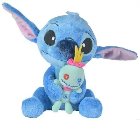 Disney Lilo&Stitch mascotte Stitch avec Scrump peluche alien bleu 25cm