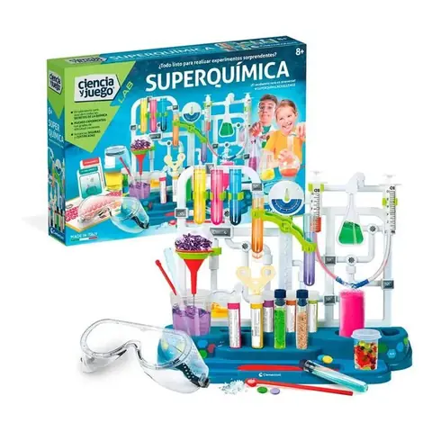 Jeu Scientifique - CLEMENTONI - Super Chimie - Laboratoire Moderne - Expériences Interactives - 8 Ans+