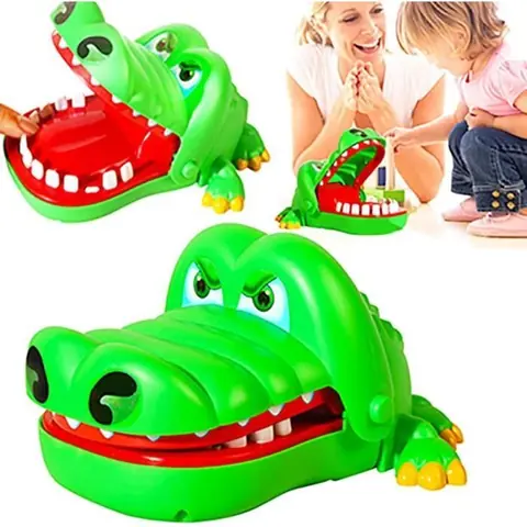 Jouet - Crocodile Mordre Doigt - Plastique respectueux de lenvironnement - Vert - Pour enfants et adultes