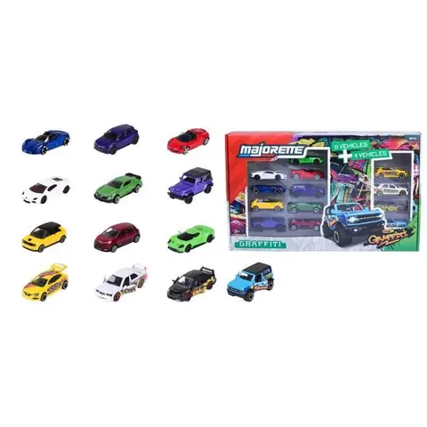 MAJORETTE - Majo SL Set13Pcs Graffiti 9+4 Exclu - dès 3 ans