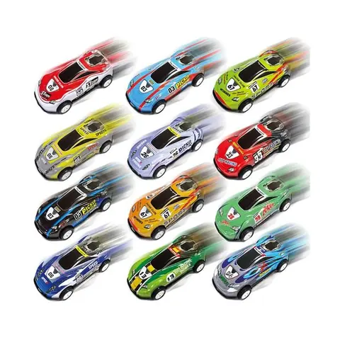 12 Pièces Petites Voitures Enfant Mini Voiture Jouet Cars Miniatures Véhicules à Friction Jeu de Course Cadeau Enfants Filles