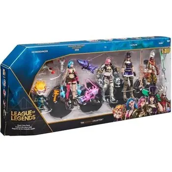 LEAGUE OF LEGENDS - COFFRET 5 FIGURINES 10 CM - 6062218 - Avec 12 points d'articulation & Accessoires - Jouet Collection