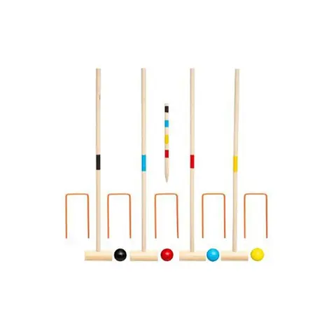 Jeu Enfant en Bois Croquet 57cm Naturel