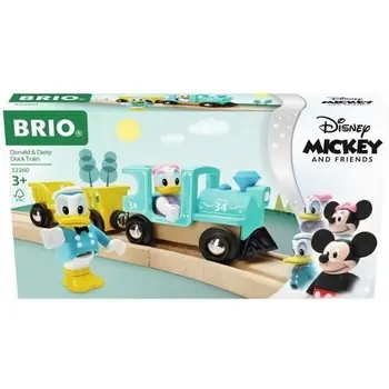 DISNEY Brio Train de Donald & Daisy Duck - Train sans pile pour circuit de train en bois - Ravensburger - Dès 3 ans - 32260