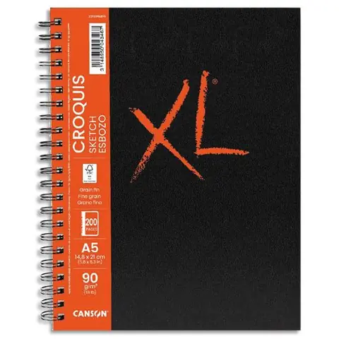 Carnet dessin Canson 100 feuilles XL Book Croquis Format A5
