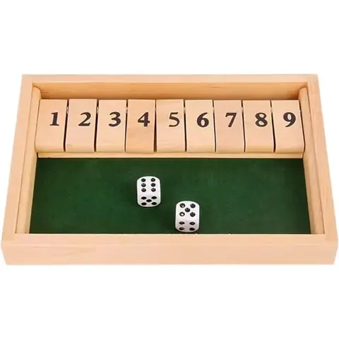 Jeu de société - Shut The Box - Classique - Bois - Jeu de dés - 2 joueurs ou plus