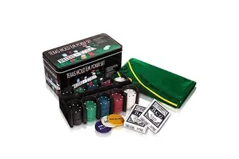 Coffret jeu poker 200 Jetons avec Tapis et Cartes jeu de carte