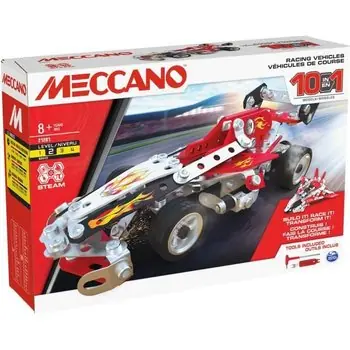 MECCANO - VEHICULES DE COURSE 10 MODELES - 6060104 - 10 Modèles De Véhicules De Course A Construire - Jeu de Construction