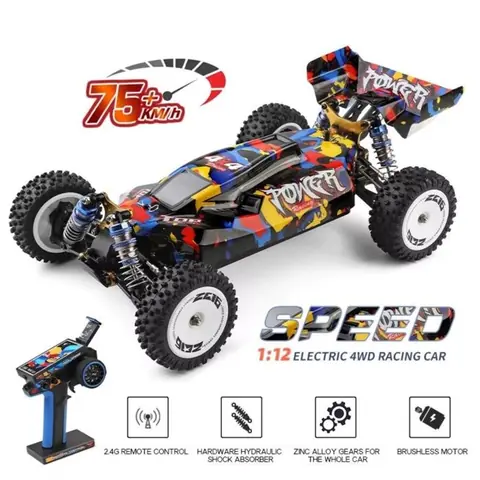 Voiture de Course RC Électrique Sans Balais 75 KM/H RTR 2.4G 4WD Haute Vitesse Jouets à Dérive Tout-terrain pour Enfants Adultes