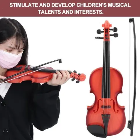 Jouet de violon acoustique pour enfant simulé corde réglable débutant musical développer la pratique des instruments