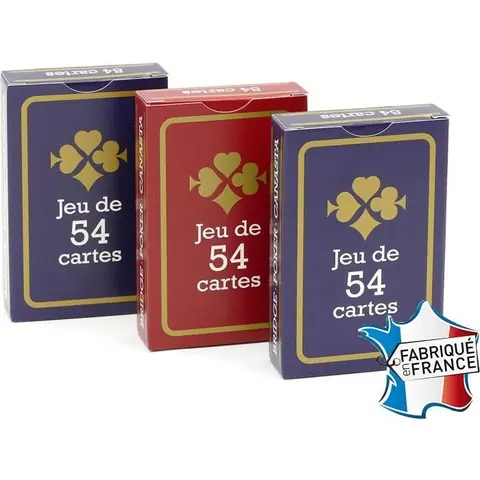 Jeu de cartes Gauloise Bleue et Rouge - FRANCE CARTES - Lot de 3 - Pour Bridge Poker et Canasta