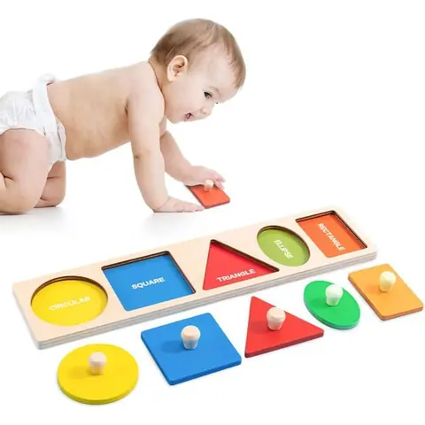 Puzzles à encastrer en bois puzzles en bois pour enfants de 1 à 3 ans jeu déveil Montessori pour la petite enfance