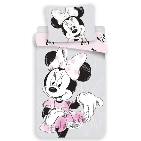 Parure de lit enfant Minnie 100% coton 140x200 cm + taie 70x90 cm – Licence Disney