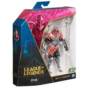 LEAGUE OF LEGENDS - FIGURINE PREMIUM 18 CM ZED Maître des ombres - 6062261 - Avec 19 points d'articulation et Accessoires