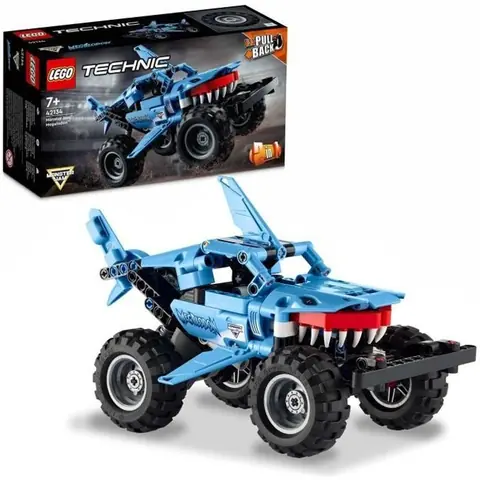 LEGO® 42134 Technic Monster Jam Megalodon Voiture Jouet pour Enfants +7 Ans 2 en 1 Truck et Low Racer Lusca à Rétrofriction