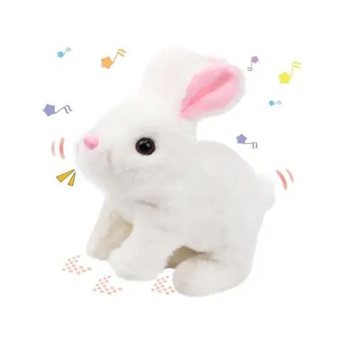 Jouet - Saut Lapin - Peluche - Son et Action - Intérieur