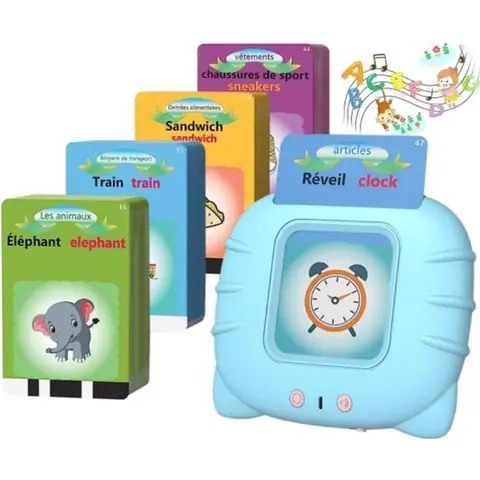 Jouet Éducatifs pour Enfants de 1 2 3 4 5 6 Ans Cartes éducatives Cartes Flash Parlantes avec Cartes de 112 Mots Jeux Enfants