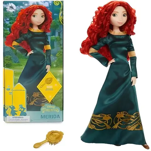 Poupée classique - DISNEY - Merida - Robe satin scintillante - Boîte recyclable sans plastique