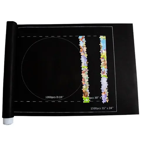 Vvikizy Tapis de rangement de puzzle Mat de rangement de puzzle de puzzle jeux electronique Noir