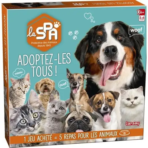 LANSAY® - SPA - ADOPTEZ-LES TOUS ! - Jeu de société - 2 à 6 joueurs - Dès 6 ans