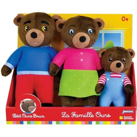 Coffret peluche - PETIT OURS BRUN - JEMINI - Famille : Maman ours Papa ours et Petit ours brun