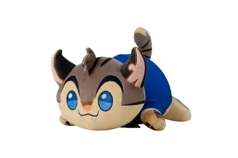 Peluche de l'animation Lackadaisy, petit loup bleu, 25 cm