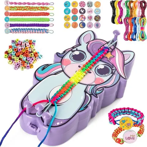 Kit de Fabrication de Bracelets dAmitié pour Filles Art et Artisanat pour Enfants DIY Kit Créatif Enfant 6 à 12 ans