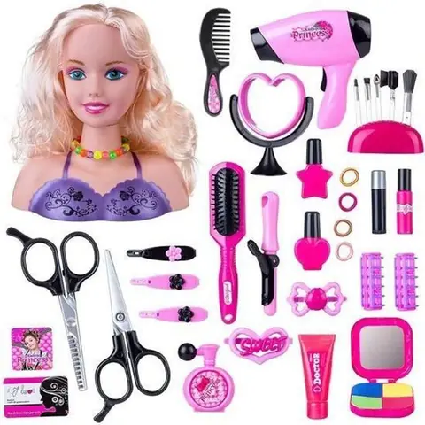 Tête à Coiffer et Maquiller - Dimitation Cadeau pour Enfant Fille