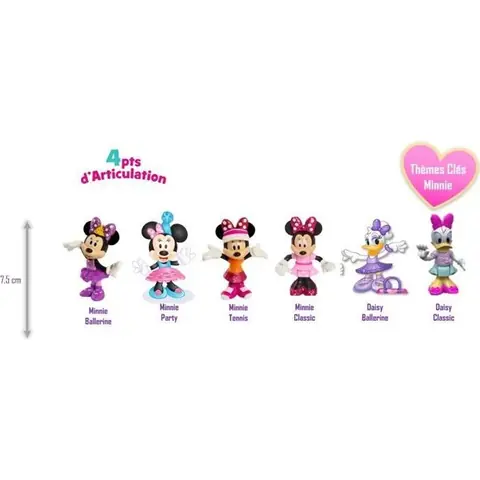 Figurine articulée Minnie - MIA GIOIELLI - 75 cm - Différents modèles - Pour enfants dès 3 ans