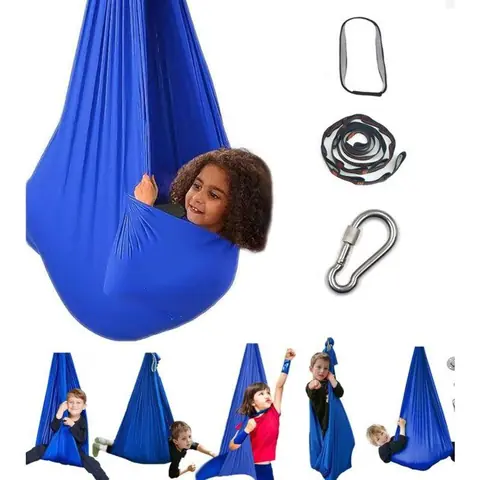 Balançoire - Balançoire sensorielle thérapeutique - 100 X 280CM - Nylon - Support mural