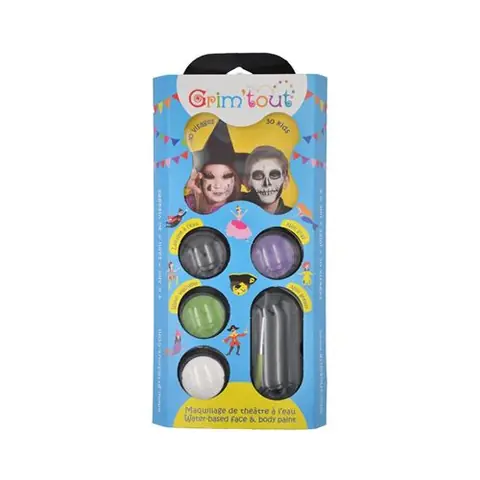 palette maquillage 4 couleurs sorcière squelette - oz gt41217