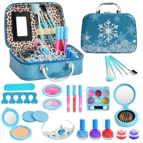 Maquillage Enfant Jouet - DIBOTELL - 20PCS - Bleu - Accessoires multiples - Sécuritaire