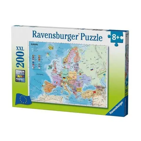 Ravensburger - Puzzle 200 pièces XXL - Carte dEurope - Mixte - A partir de 8 ans