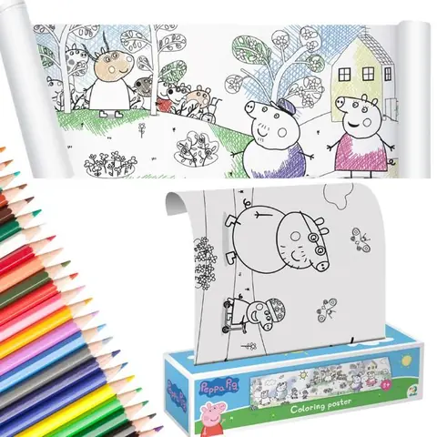 Coffret créatif - Peppa Pig - Rouleau de coloriage - 1 rouleau - Pour enfants à partir de 3 ans - Mixte