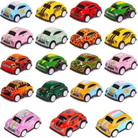 Jouet - Lot de 16 Voitures à Friction - Métal Sûr - Design Attrayant - Pour Enfants 2 ans et plus