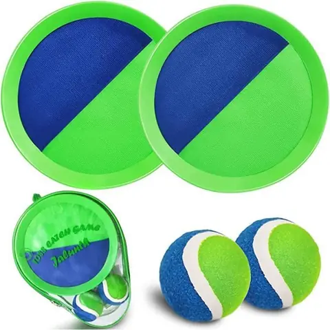 Balle Raquette Scratch JeuxJouet Plage Jardin Piscine Exterieur InterieurParc Cour Jeu pour Enfant Adulte Paques Cadeauvert VER