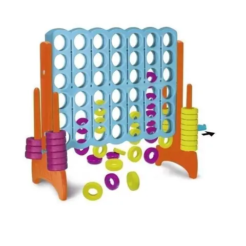 Jeu dextérieur - FEBER - Aire de jeux Puissance 4 Géant - Plastique Anti-UV - 21 anneaux