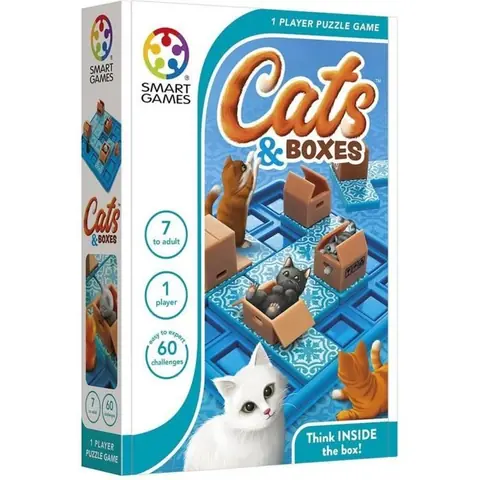 Jeu de société - SMART GAMES - Cats & Boxes - 60 défis