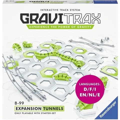 GraviTrax Set d'extension Tunnels - Jeu de construction STEM - Circuit de billes créatif - Ravensburger  18 pièces - dès 8 ans