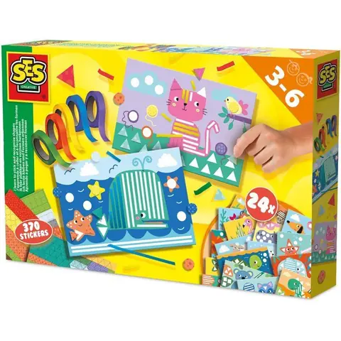 Japprends à coller et à reconnaître les formes - SES CREATIVE - Hobby 3 - 6 - Motricité fine - 370 stickers - Age : 3+