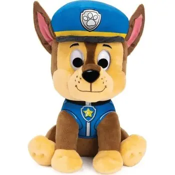 PAT PATROUILLE - PELUCHE 25 CM CHASE Paw Patrol Gund - 6058444 - peluche douce et lavable dès 12 mois