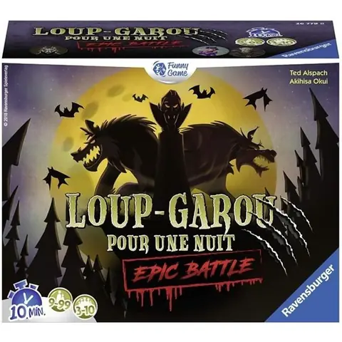 Loup-Garou pour une Nuit - Epic Battle - Ravensburger - Jeu d'ambiance Enfants et Adultes - Jeu de rôle - 3 à 10 joueurs dès 9 ans