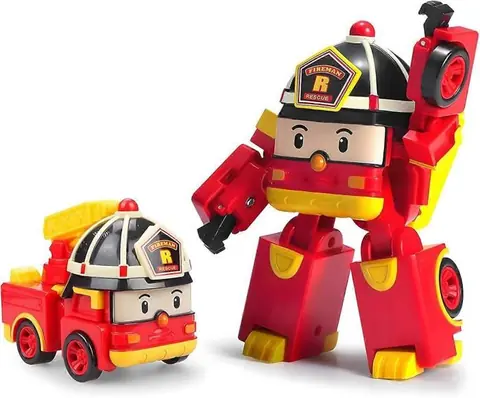 Robot transformable Robocar Poli Roy figurine daction transformable de 4 pouces sauvetage danniversaire de vacances