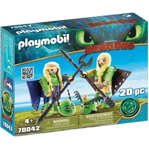 PLAYMOBIL - Dragons 3 - Kranedur et Kognedur en combinaison de vol - Mixte - A partir de 4 ans