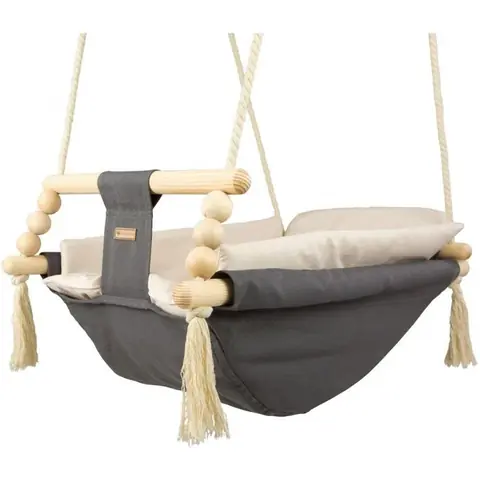Bascule pour bébé couleur gris-beige